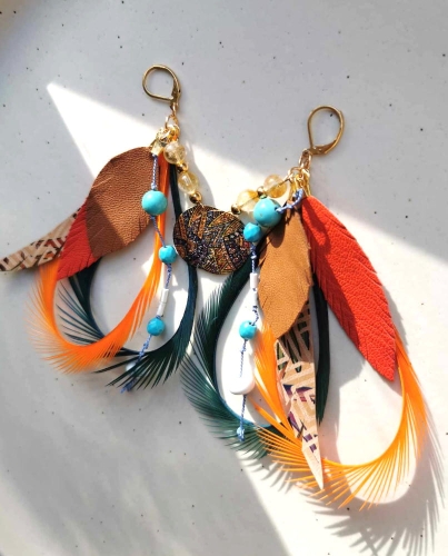 Przejdź do produktu kolczyki z piórami