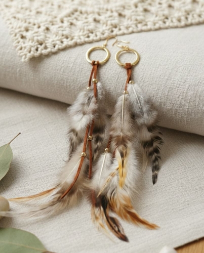 Przejdź do produktu Kolczyki z piórami