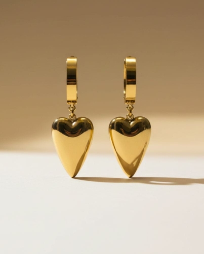 Przejdź do produktu Pozłacane kolczyki z sercami