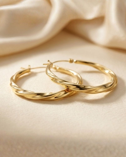 Przejdź do produktu Pozłacane Kolczyki Koła