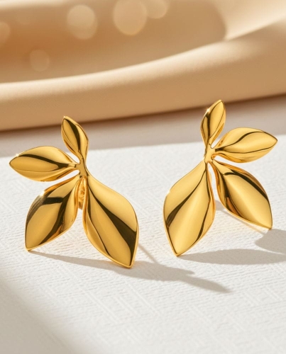 Przejdź do produktu Pozłacane Kolczyki Płatki Kwiatów
