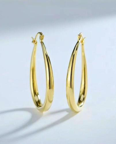 Przejdź do produktu Pozłacane Kolczyki Hoops Elegance