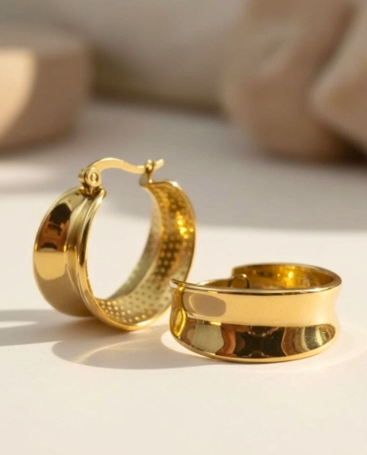 Przejdź do produktu Pozłacane Kolczyki Hoop 