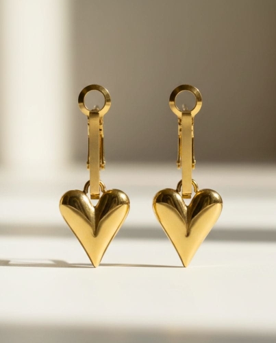 Przejdź do produktu Pozłacane geometryczne serca