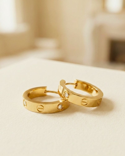 Przejdź do produktu Pozłacane Kolczyki Hoops 