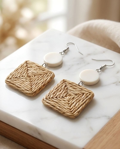 Przejdź do produktu Kolczyki Rattanowe