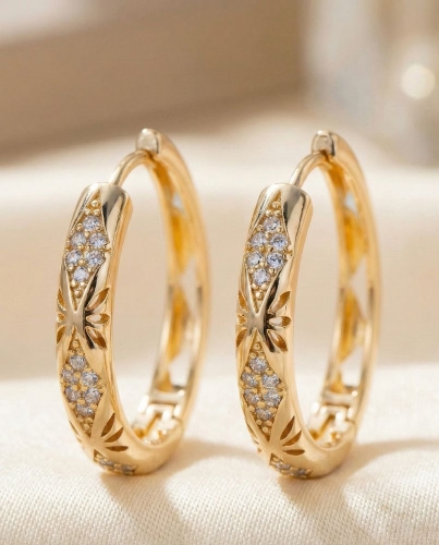 Przejdź do produktu Kolczyki Glow Hoops z kryształami