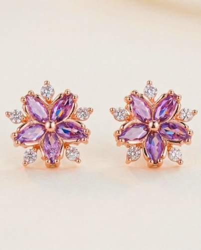 Przejdź do produktu Różowe złoto kryształowe kwiaty