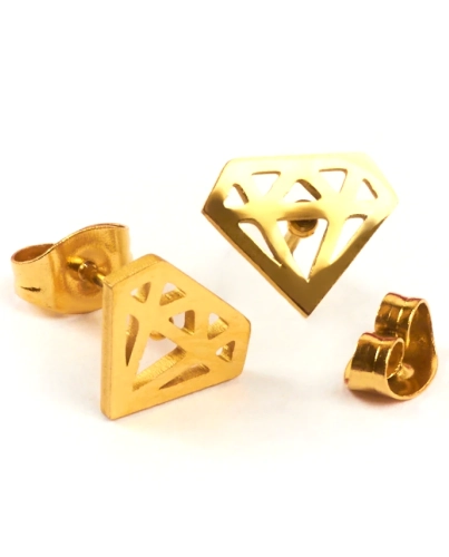 Przejdź do produktu Kolczyki sztyfty ze stali chirurgicznej diament